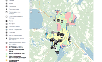 Интерактивная карта. Зонирование и достопримечательности